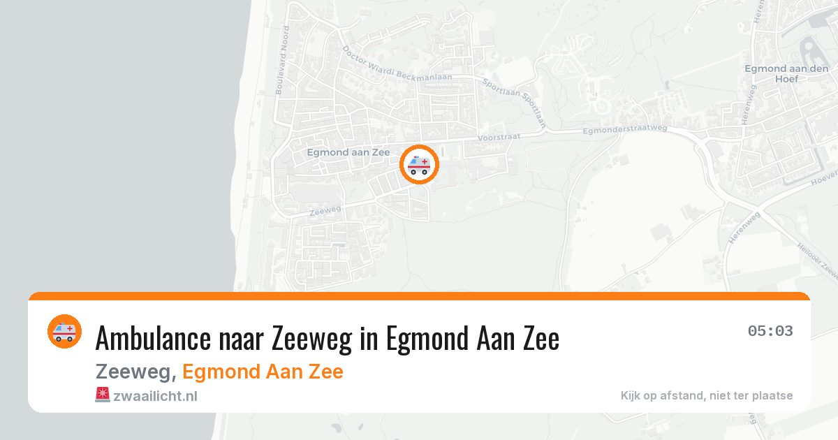 Ambulance naar Zeeweg in Egmond Aan Zee — 10 jun 2026