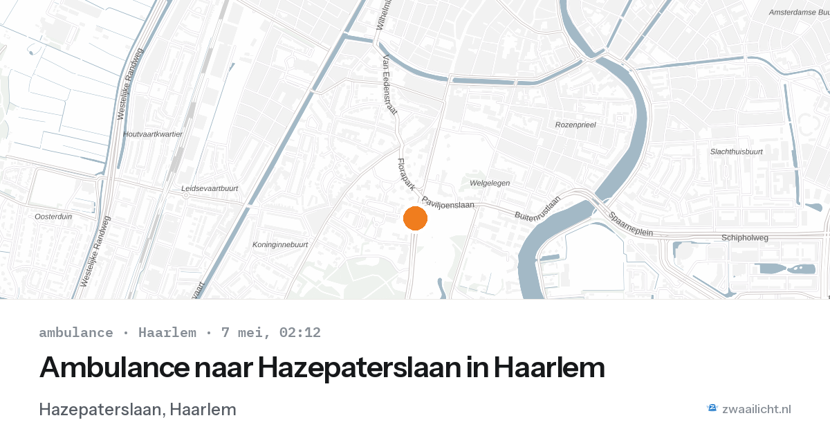 Ambulance naar Hazepaterslaan in Haarlem — 7 mei 2026