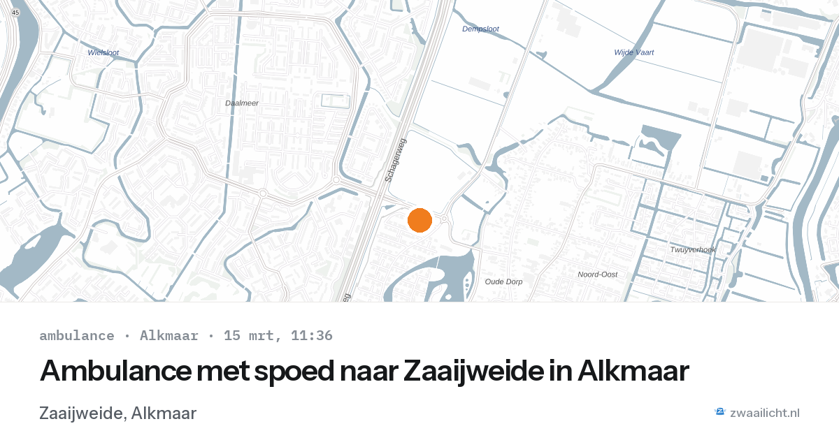 Ambulance met spoed naar Zaaijweide in Alkmaar — 5 feb 2026