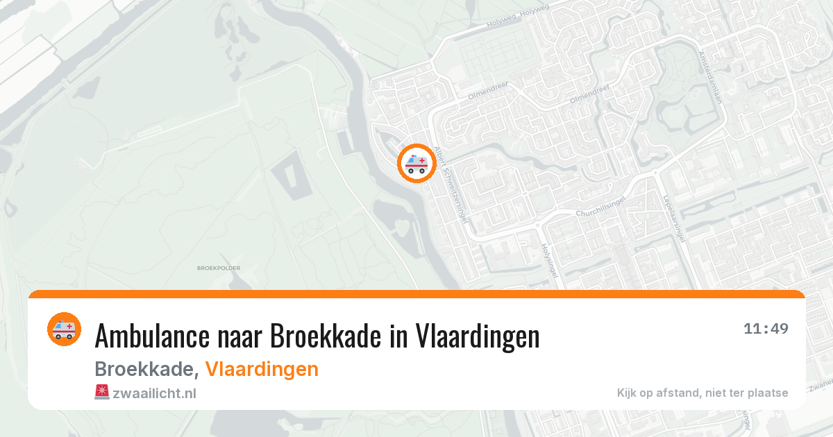 Ambulance naar Broekkade in Vlaardingen — 9 jul 2026