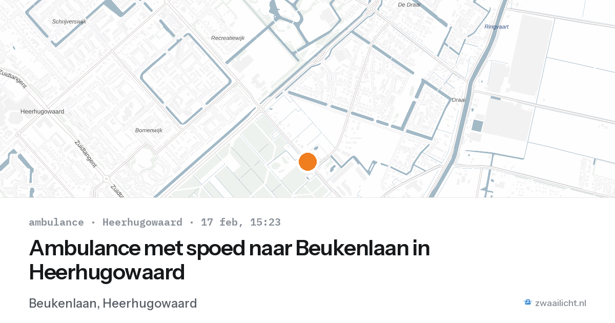 Ambulance met spoed naar Beukenlaan in Heerhugowaard — 17 feb 2026