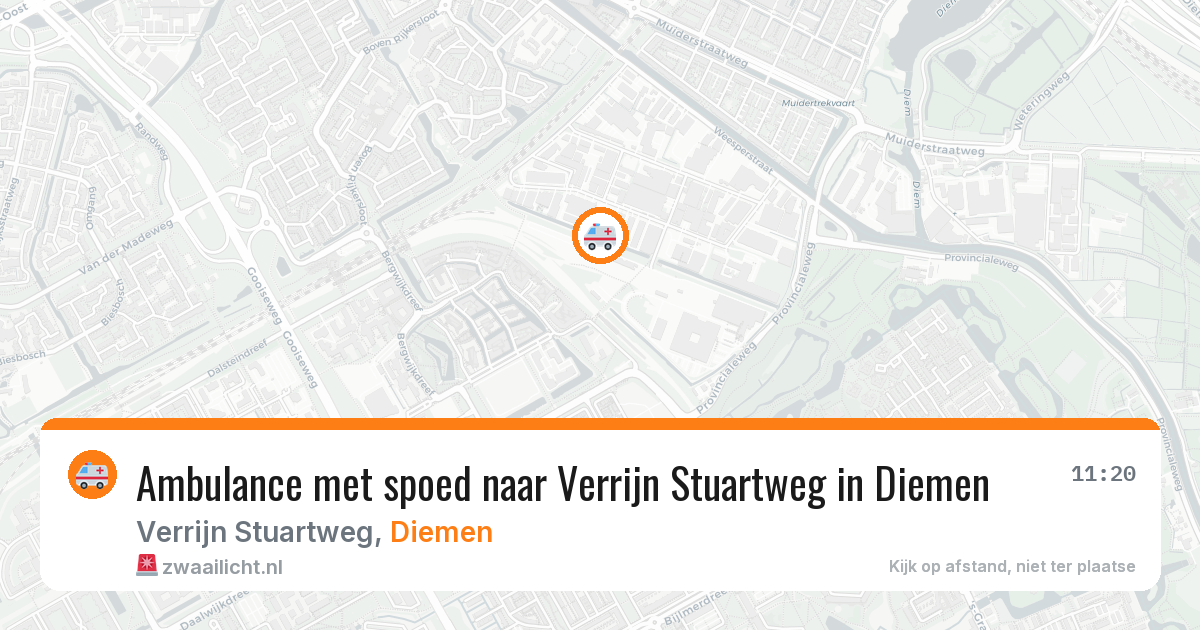 Ambulance met spoed naar Verrijn Stuartweg in Diemen — 27 jul 2026