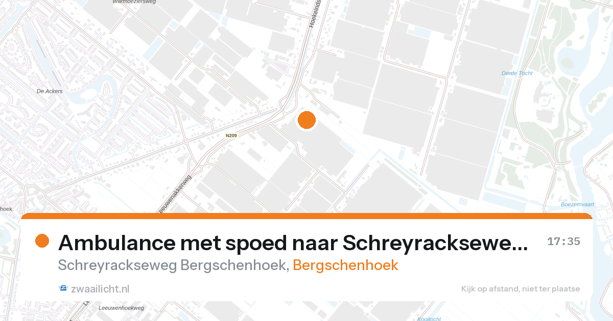 Ambulance met spoed naar Schreyrackseweg Bergschenhoek in Bergschenhoek — 28 aug 2026
