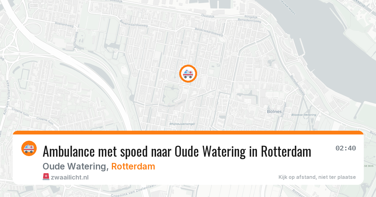 Ambulance met spoed naar Oude Watering in Rotterdam — 11 apr 2026