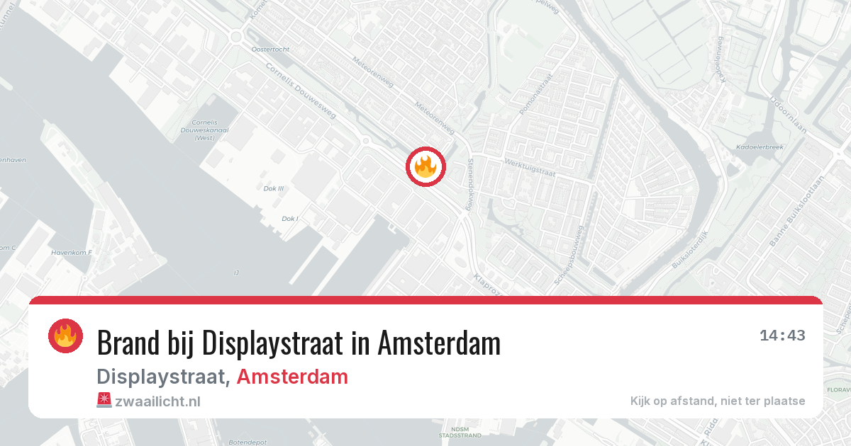 Brand bij Displaystraat in Amsterdam — 30 mei 2026