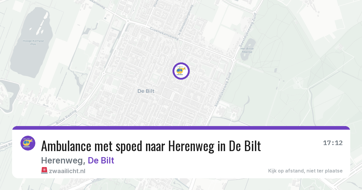 Ambulance met spoed naar Herenweg in De Bilt — 22 feb 2026