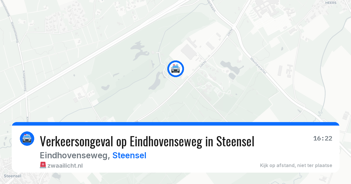 Verkeersongeval op Eindhovenseweg in Steensel — 16 apr 2026