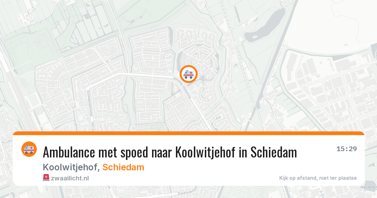 Ambulance met spoed naar Koolwitjehof in Schiedam — 13 jun 2026