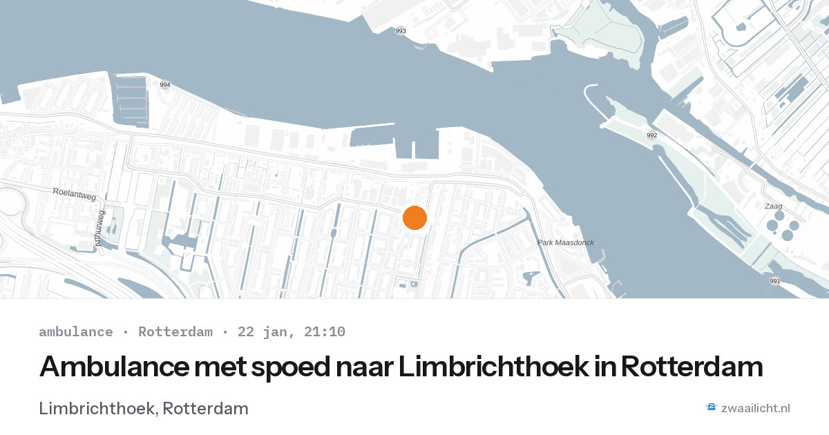 Ambulance met spoed naar Limbrichthoek in Rotterdam — 22 jan 2026