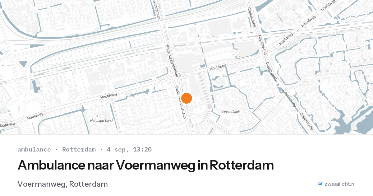 Ambulance naar Voermanweg in Rotterdam — 4 sep 2026