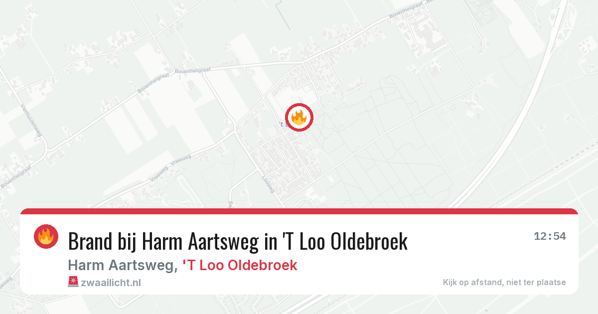 Brand bij Harm Aartsweg in 'T Loo Oldebroek — 28 jun 2026