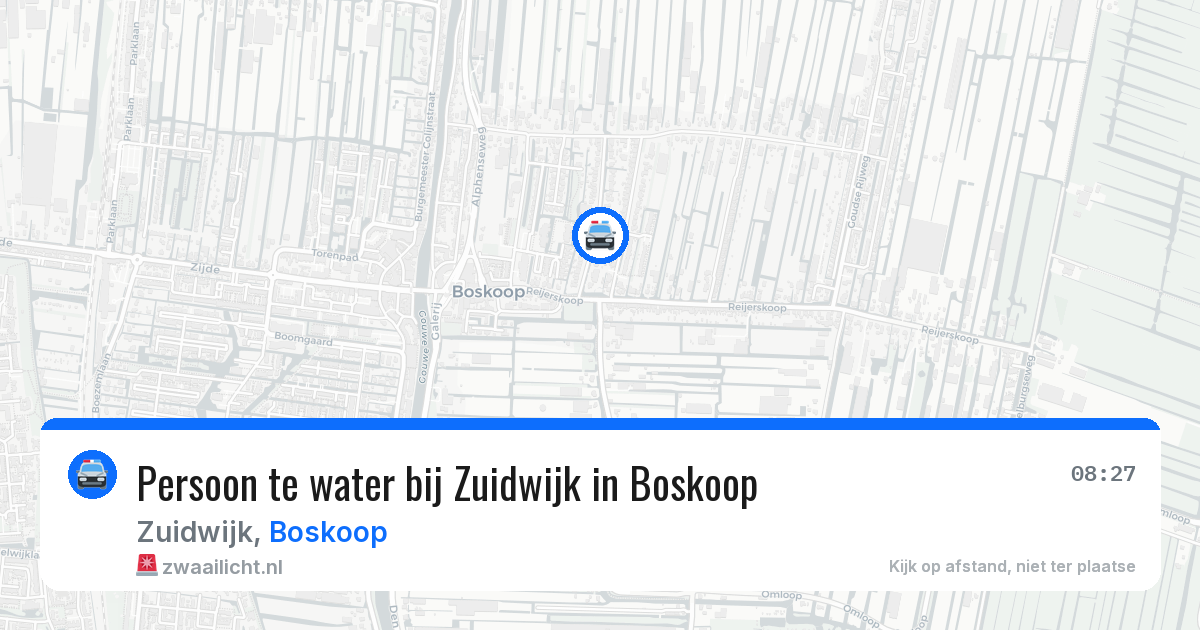 Persoon te water bij Zuidwijk in Boskoop — 29 mei 2026