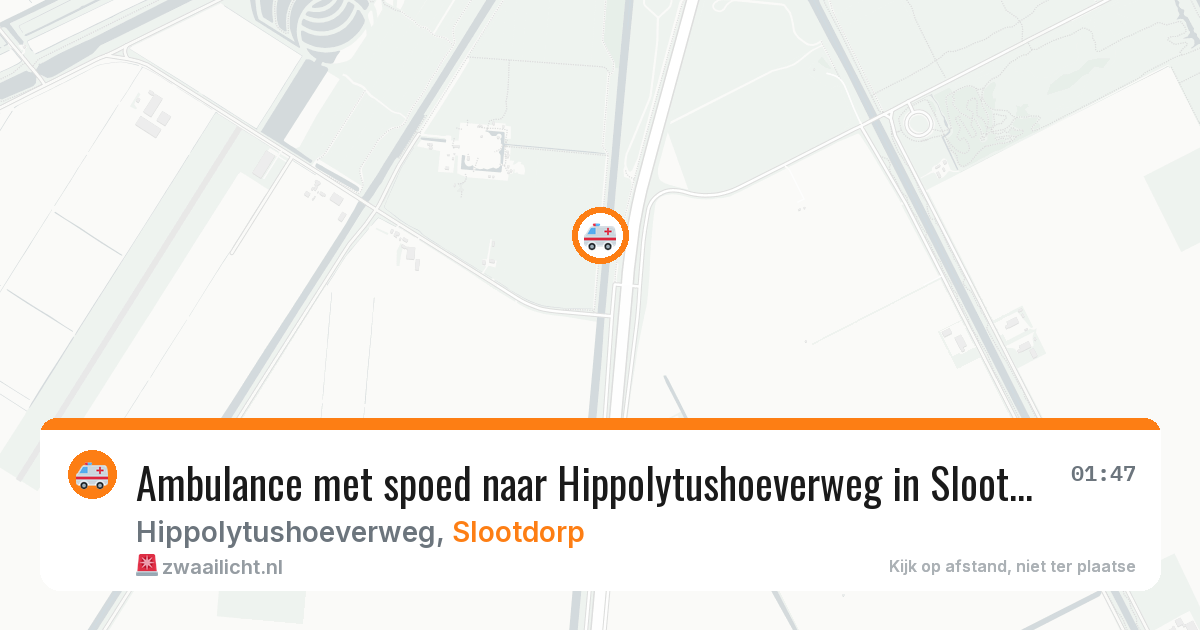 Ambulance met spoed naar Hippolytushoeverweg in Slootdorp — 10 mei 2026