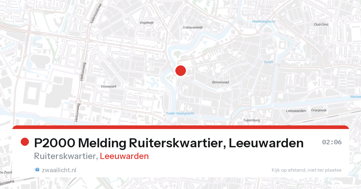 P2000 Melding Ruiterskwartier, Leeuwarden — 7 feb 2026
