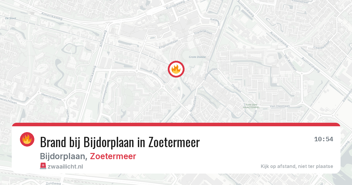 Brand bij Bijdorplaan in Zoetermeer — 7 mei 2026