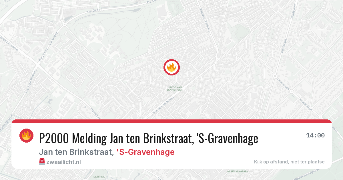 P2000 Melding Jan ten Brinkstraat, 'S-Gravenhage — 5 feb 2026