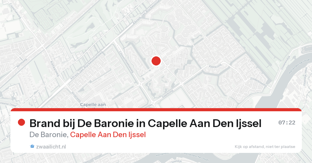 Brand bij De Baronie in Capelle Aan Den Ijssel — 14 aug 2026