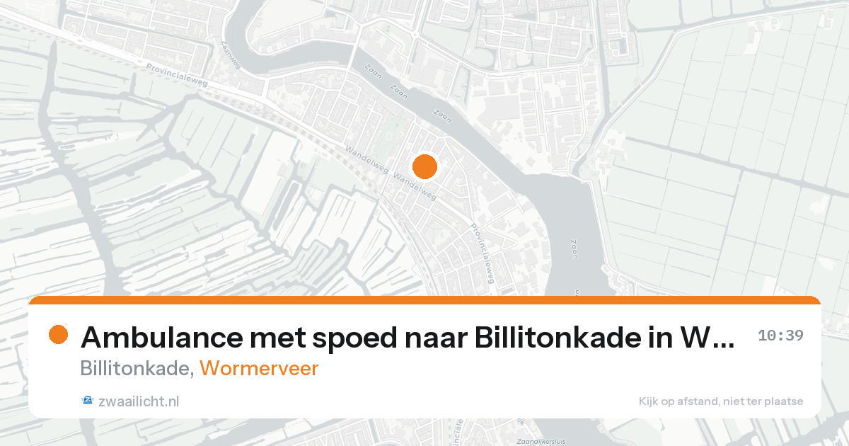 Ambulance met spoed naar Billitonkade in Wormerveer — 29 mei 2026