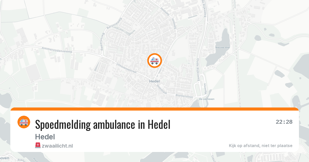 Spoedmelding ambulance in Hedel — 22 feb 2026