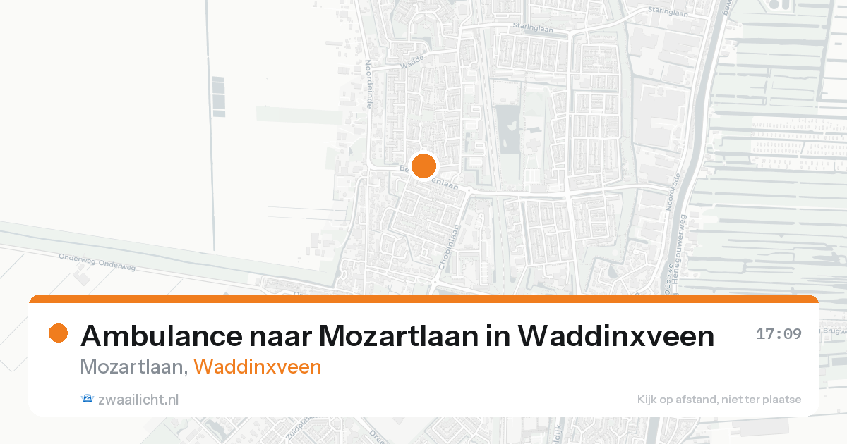 Ambulance naar Mozartlaan in Waddinxveen — 20 aug 2026