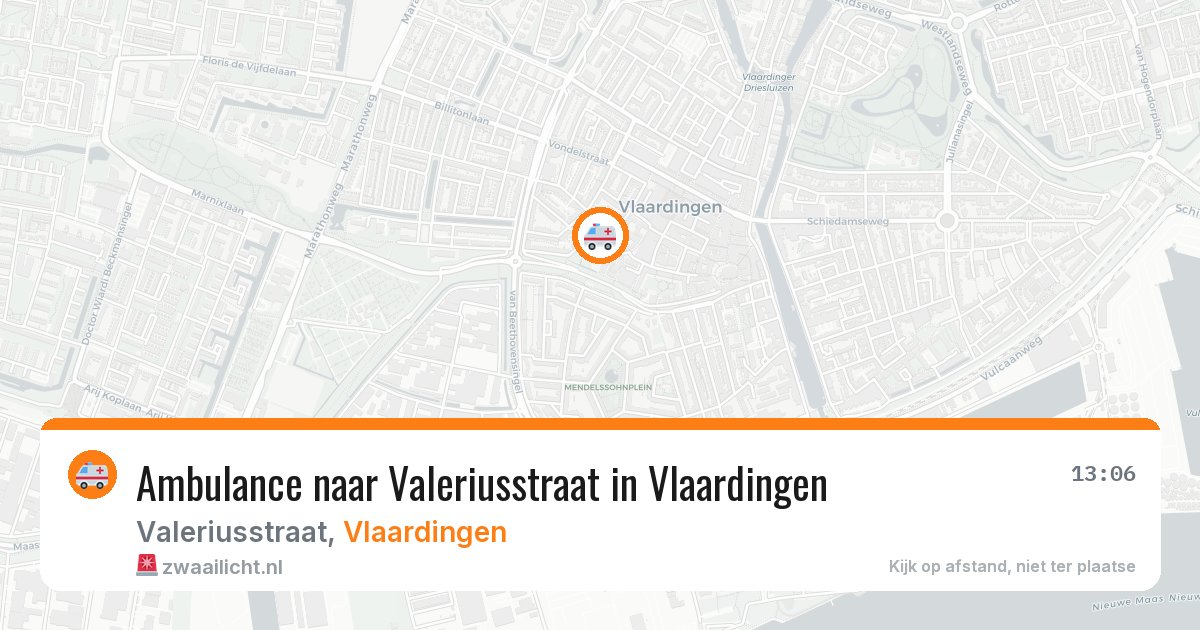 Ambulance naar Valeriusstraat in Vlaardingen — 29 mei 2026