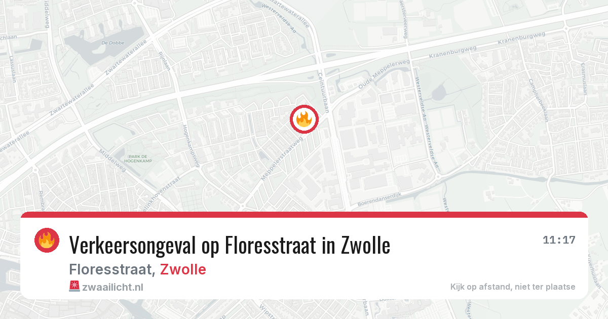 Verkeersongeval op Floresstraat in Zwolle — 25 jun 2026