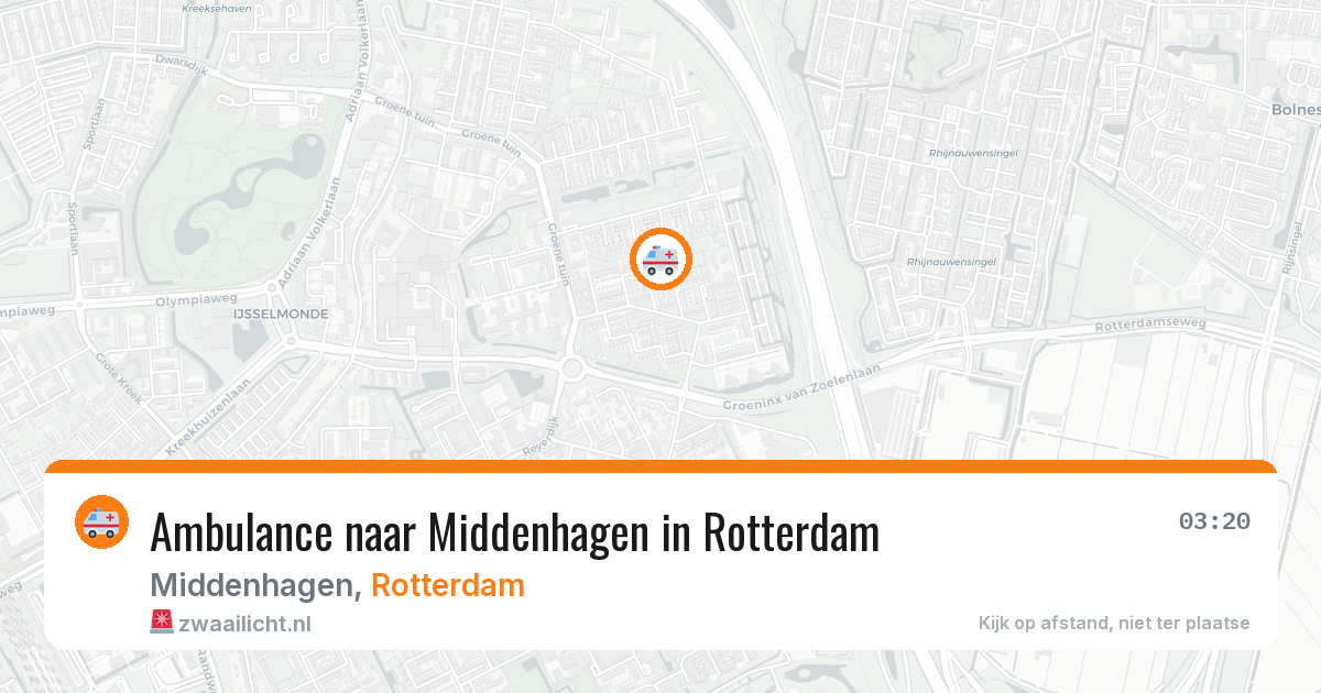 Ambulance naar Middenhagen in Rotterdam — 24 mei 2026