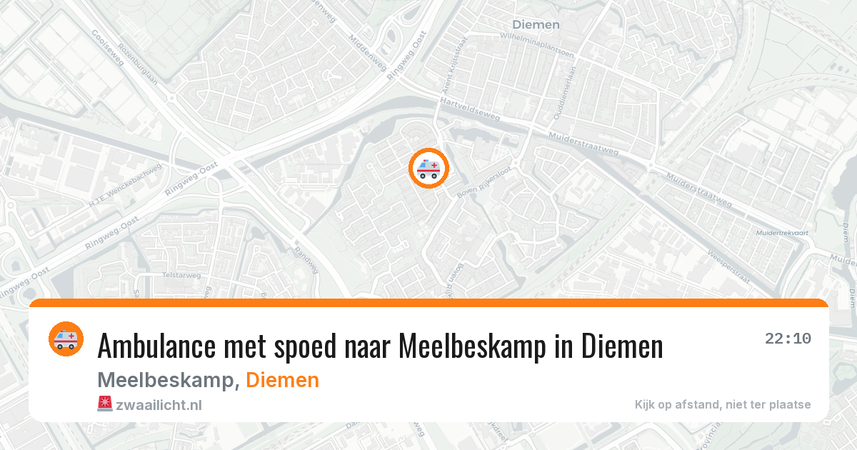 Ambulance met spoed naar Meelbeskamp in Diemen — 8 feb 2026