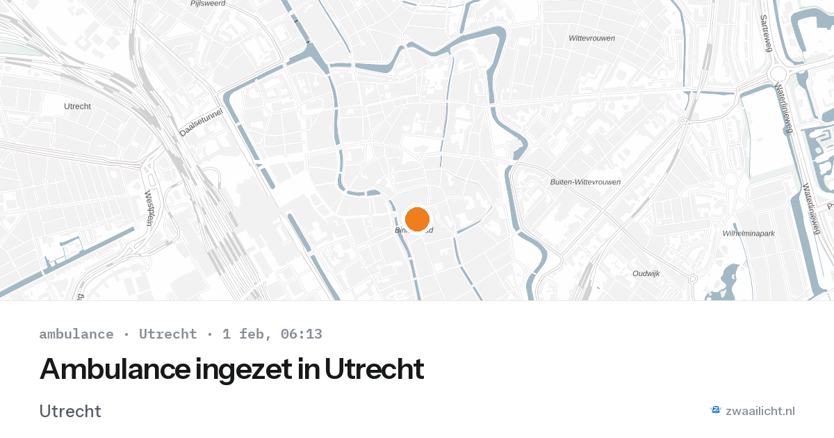 Ambulance ingezet in Utrecht — 1 feb 2026