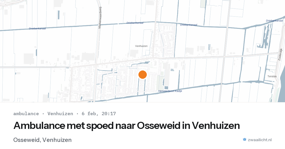 Ambulance met spoed naar Osseweid in Venhuizen — 6 feb 2026