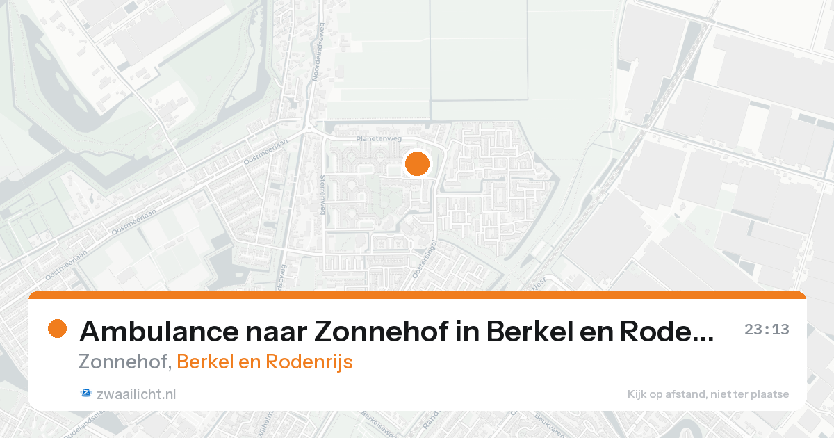 Ambulance naar Zonnehof in Berkel en Rodenrijs — 24 aug 2026