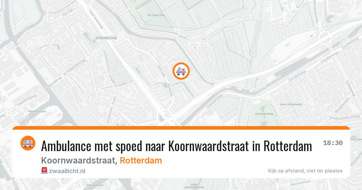 Ambulance met spoed naar Koornwaardstraat in Rotterdam — 15 jun 2026