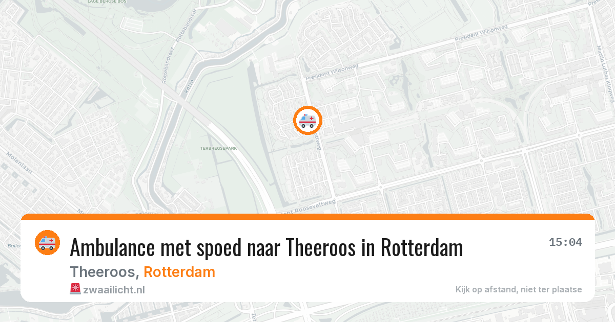 Ambulance met spoed naar Theeroos in Rotterdam — 4 jul 2026