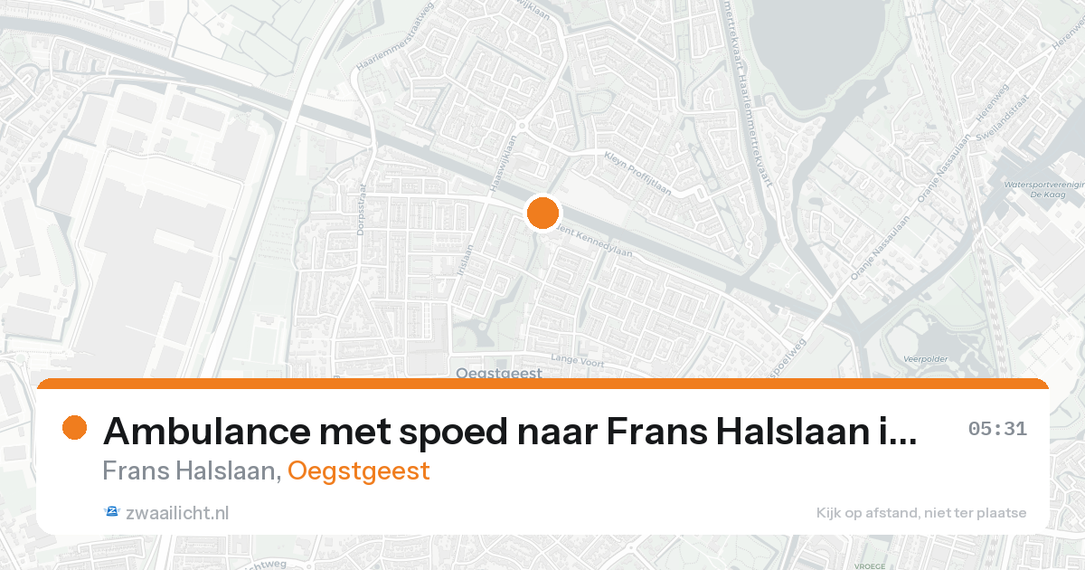Ambulance met spoed naar Frans Halslaan in Oegstgeest — 26 aug 2026