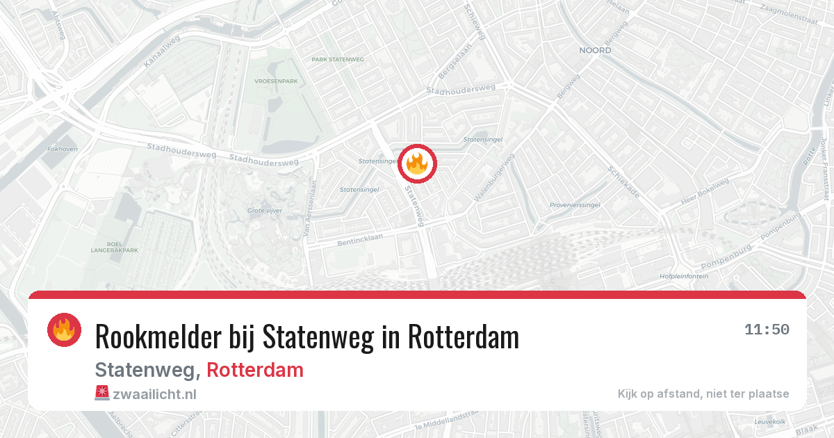 Rookmelder bij Statenweg in Rotterdam — 16 mrt 2026