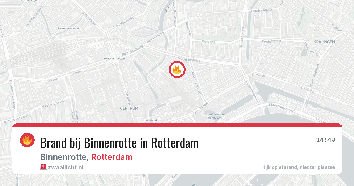 Brand bij Binnenrotte in Rotterdam — 5 jul 2026