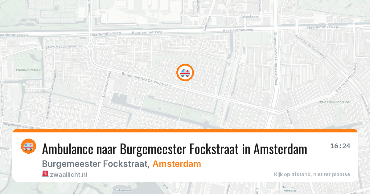 Ambulance naar Burgemeester Fockstraat in Amsterdam — 6 jul 2026