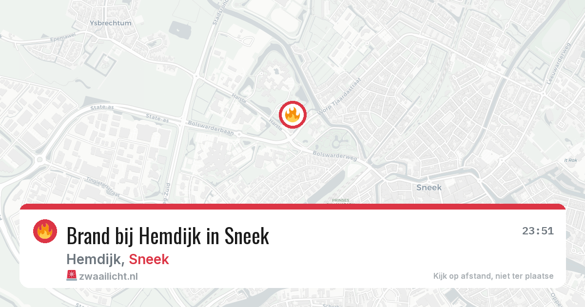 Brand bij Hemdijk in Sneek — 2 apr 2026