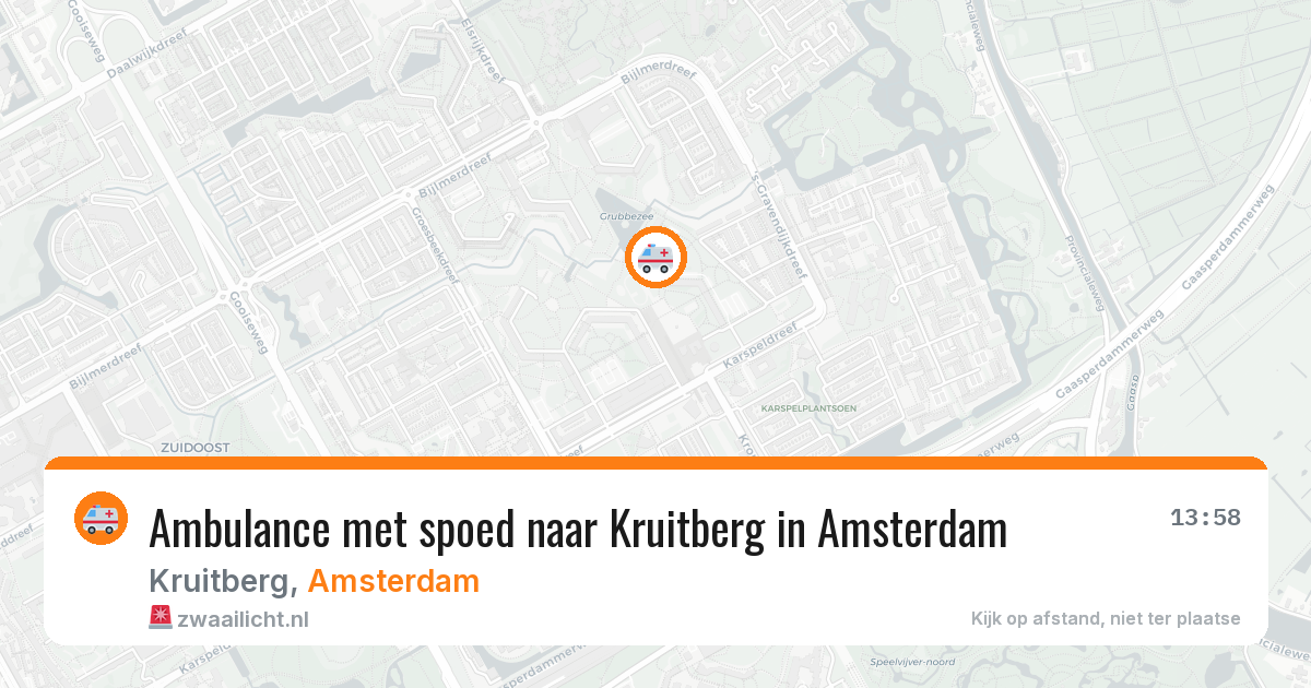 Ambulance met spoed naar Kruitberg in Amsterdam — 21 apr 2026