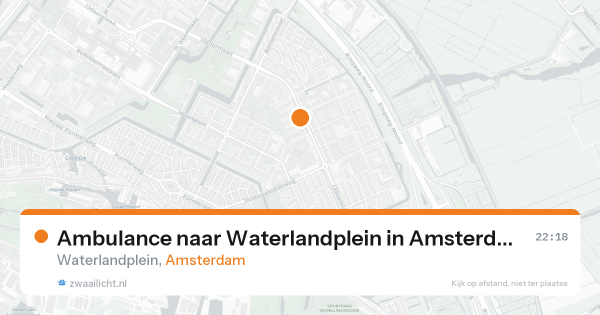 Ambulance naar Waterlandplein in Amsterdam — 30 jan 2026