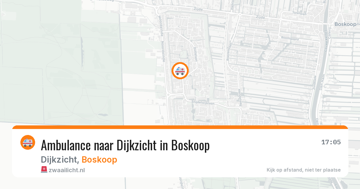 Ambulance naar Dijkzicht in Boskoop — 28 mei 2026