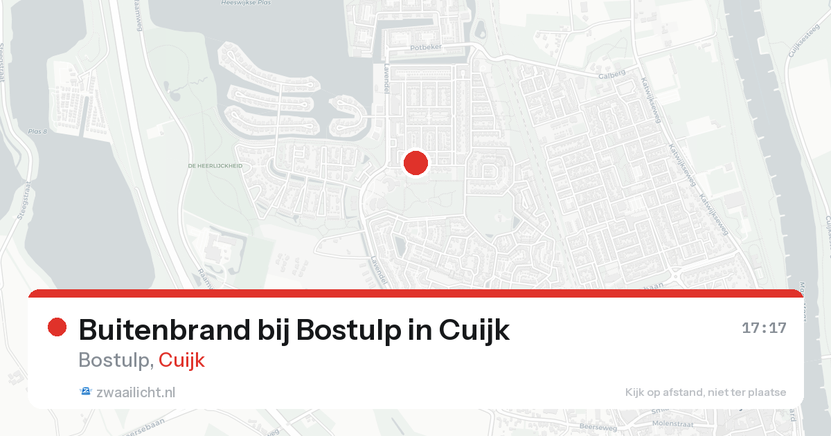 Buitenbrand bij Bostulp in Cuijk — 25 aug 2026