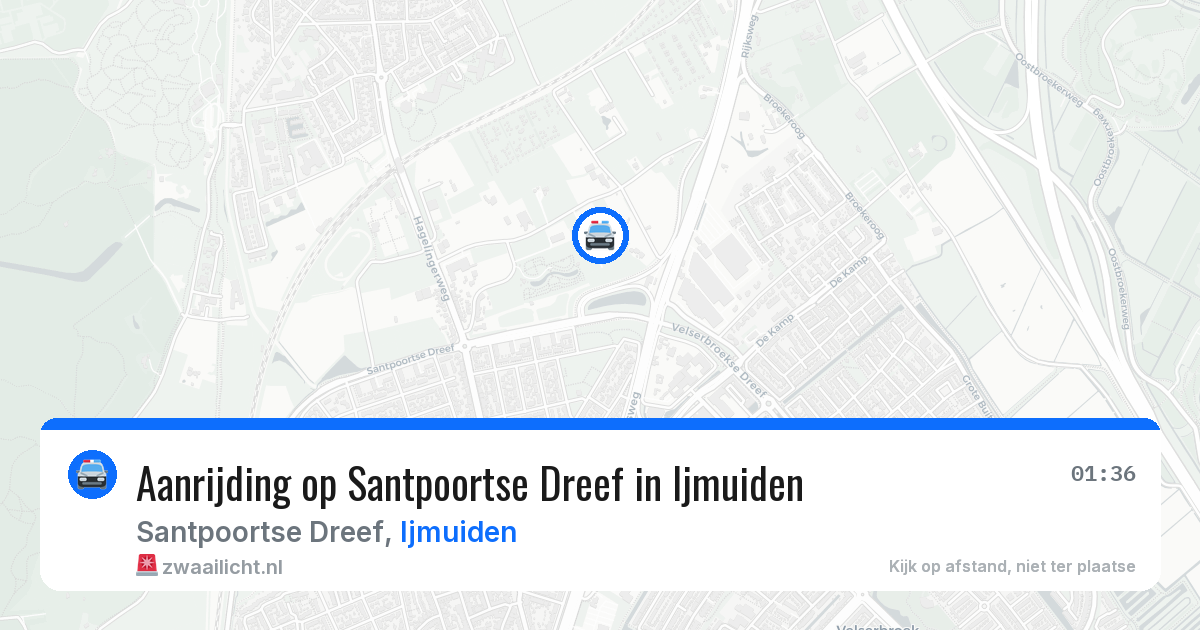 Aanrijding op Santpoortse Dreef in Ijmuiden — 15 mrt 2026
