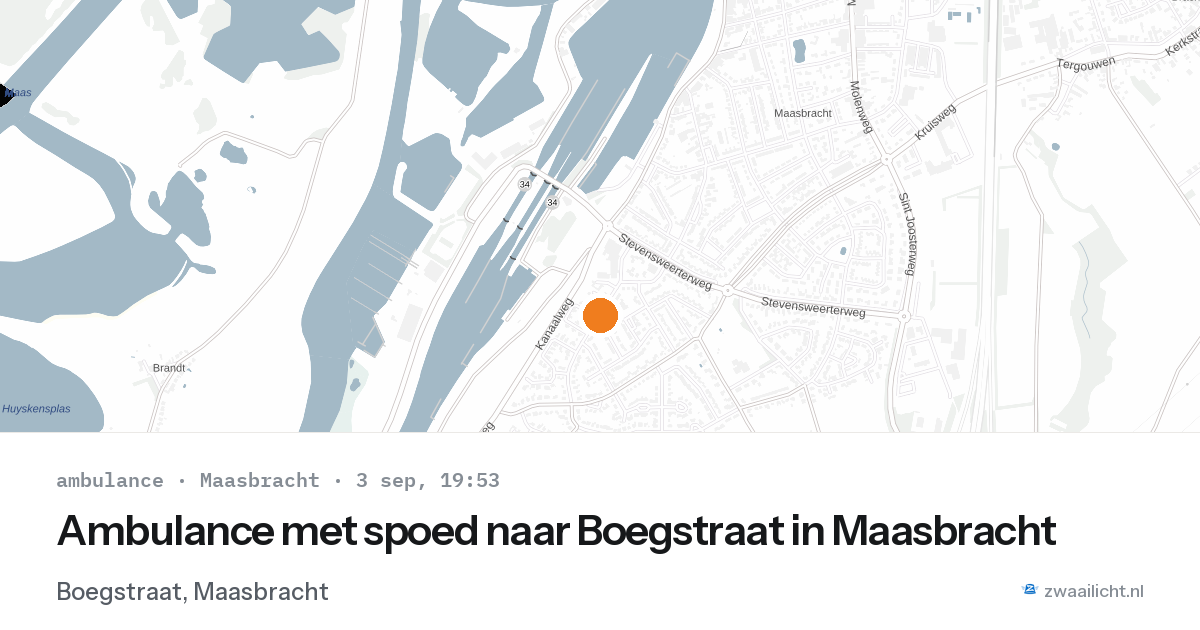 Ambulance met spoed naar Boegstraat in Maasbracht — 3 sep 2026