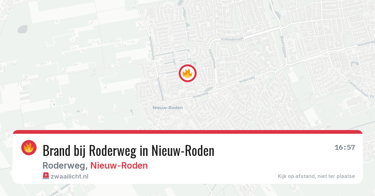 Brand bij Roderweg in Nieuw-Roden — 19 mrt 2026