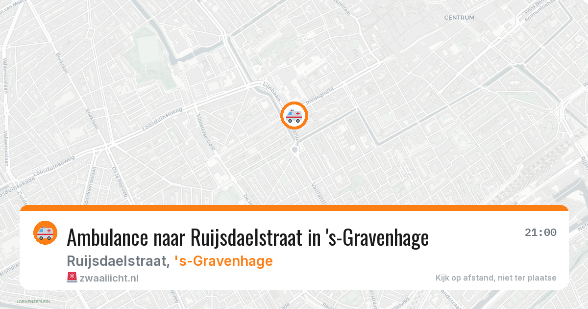 Ambulance naar Ruijsdaelstraat in 's-Gravenhage — 31 mei 2026