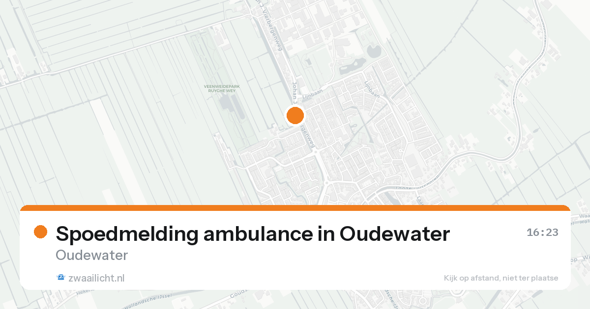 Spoedmelding ambulance in Oudewater — 14 aug 2026