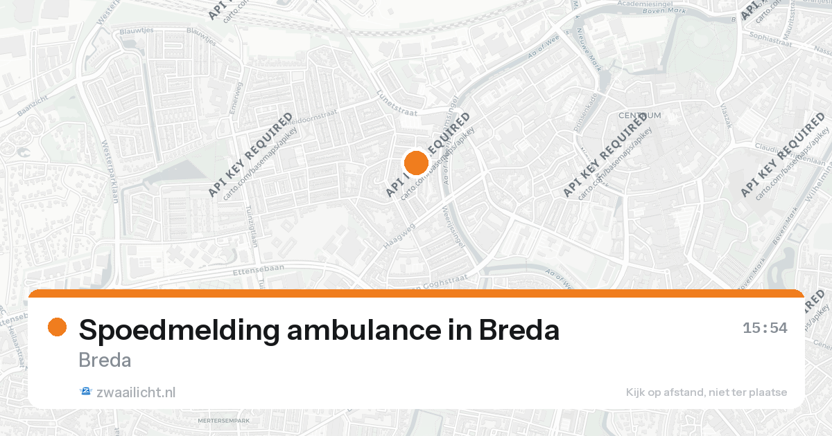 Spoedmelding ambulance in Breda — 26 aug 2026