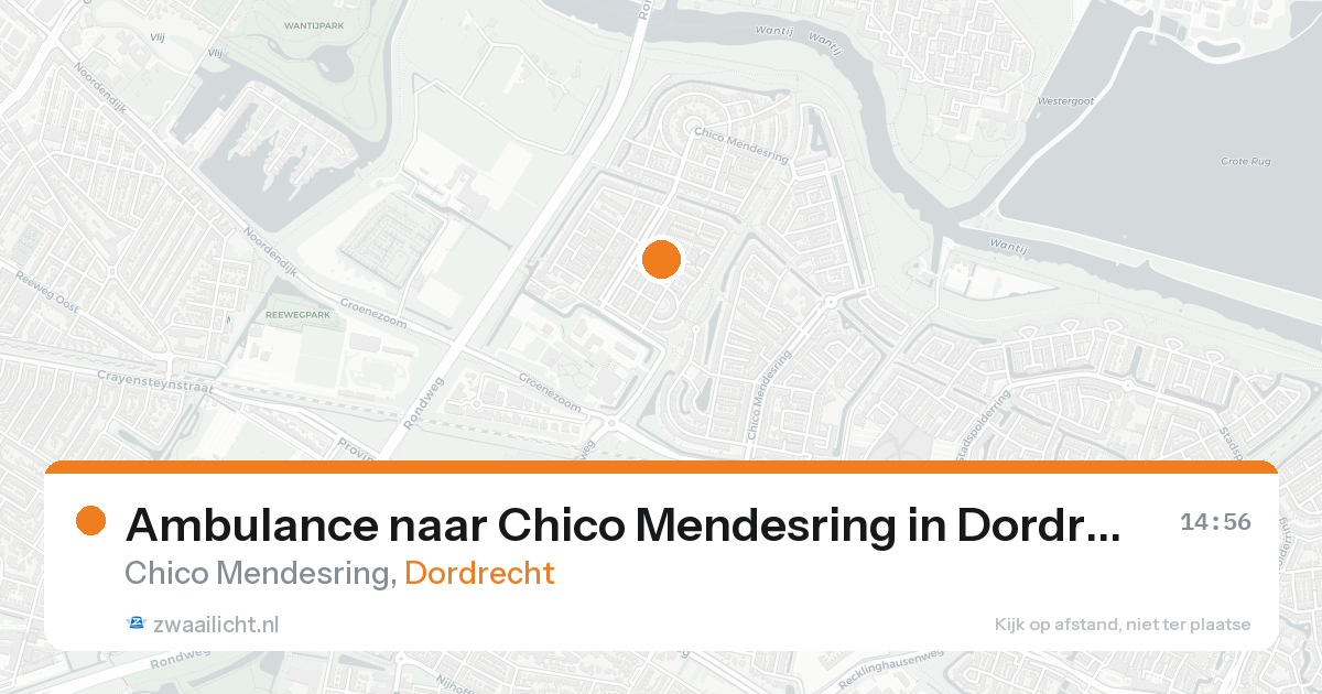 Ambulance naar Chico Mendesring in Dordrecht — 20 aug 2026