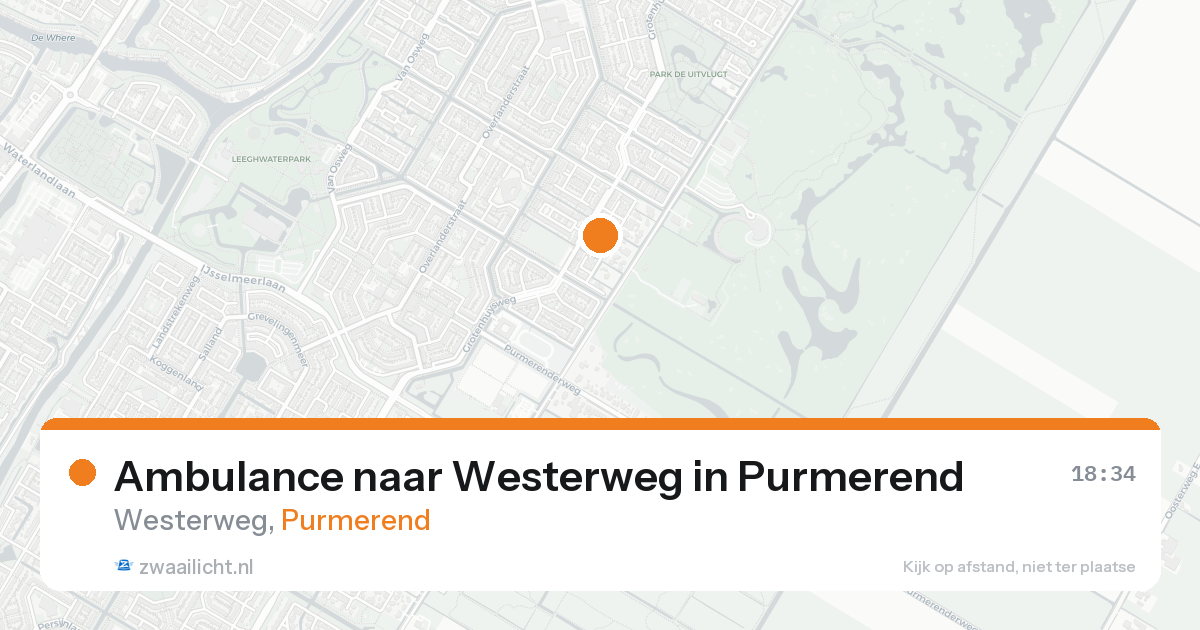 Ambulance naar Westerweg in Purmerend — 17 aug 2026